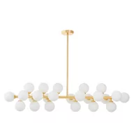 Lampy sufitowe - NOWOCZESNA LAMPA WISZĄCA ZŁOTA PETRICA W24 - miniaturka - grafika 1
