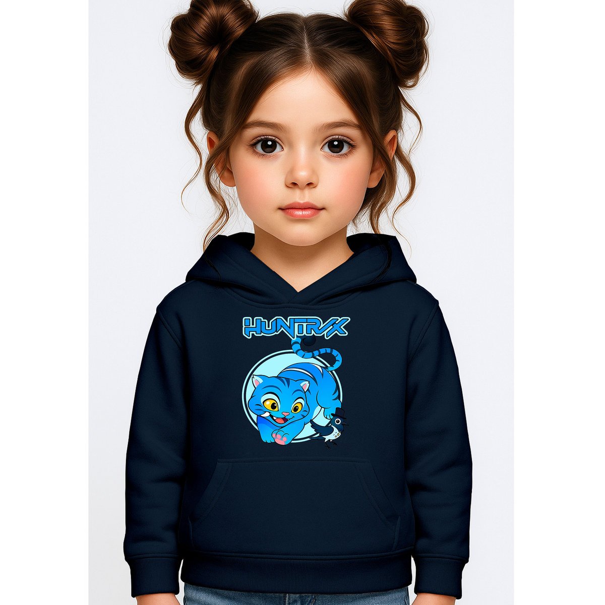 BLUZA DZIECIĘCA DERPY KOT DEMON HUNTERS HUNTRIX 122-128 Z KAPTUREM