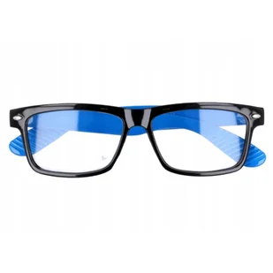 Okulary zerówki nerdy   XL-272 czarno-niebieskie - Okulary korekcyjne, oprawki, szkła - miniaturka - grafika 1