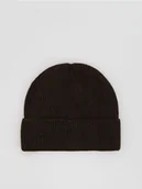 Czapki męskie - Reserved - Czapka beanie z domieszką wełny - ciemnobrązowy - miniaturka - grafika 1