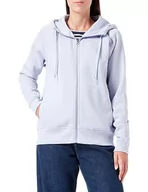 Bluzy damskie - G-STAR RAW Damska bluza z kapturem Premium Core 2.1 Zip Thru, Szary (Icelandic Blue D22727-c235-g081), XS - miniaturka - grafika 1