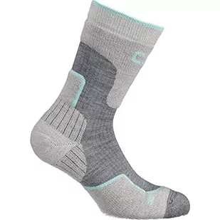 CMP Unisex Calza Mid Da Trekking in Lana skarpety szary Grey-Aqua 36-38 - Skarpetki damskie - miniaturka - grafika 1