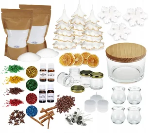 Zestaw do robienia świec + świeczki choinki do dekoracji świątecznych 5 - Świece - miniaturka - grafika 1