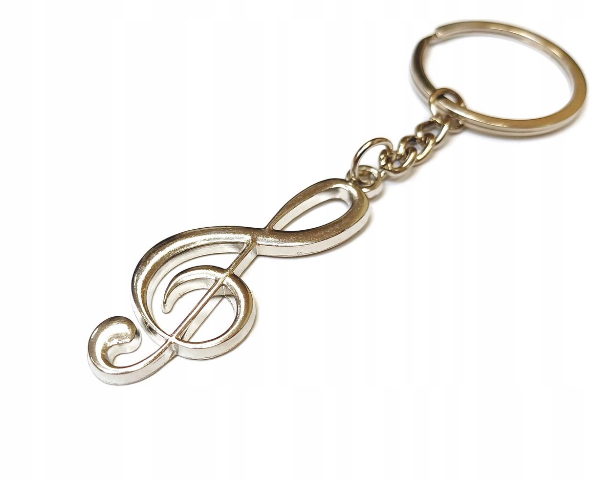 Brelok do kluczy wisiorek breloczek, przywieszka - klucz wiolinowy, nuta