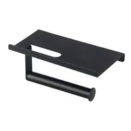 Stojaki i wieszaki na papier toaletowy - Wieszak na papier toaletowy SPARE 18 x 10 x 8 cm czarny - miniaturka - grafika 1