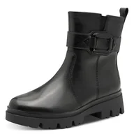 Kozaki damskie - TAMARIS Damskie buty Comfort Boot Flat Półdługie kozaki, Black Nappa, 38 EU, Czarna papka, 38 EU - miniaturka - grafika 1
