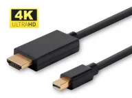 Złącza, przejściówki, adaptery - Kabel MicroConnect DisplayPort Mini - HDMI 3m czarny (MDPHDMI3B-4K) - miniaturka - grafika 1