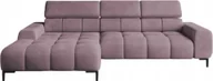 Sofy i kanapy - DomoHome Narożnik tapicerowany w kształcie litery L Lewa strona 177x270 cm Narożnik z funkcją spania Sofa rozkładana Funkcja spania Mała 3 siedziska Regulowane zagłówki Regulowane siedzisko Pudrowy róż - miniaturka - grafika 1