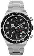 Zegarki męskie - Zegarek Timex TW2V69800 Q Timex Three Time Zone Chronograph 40mm - miniaturka - grafika 1