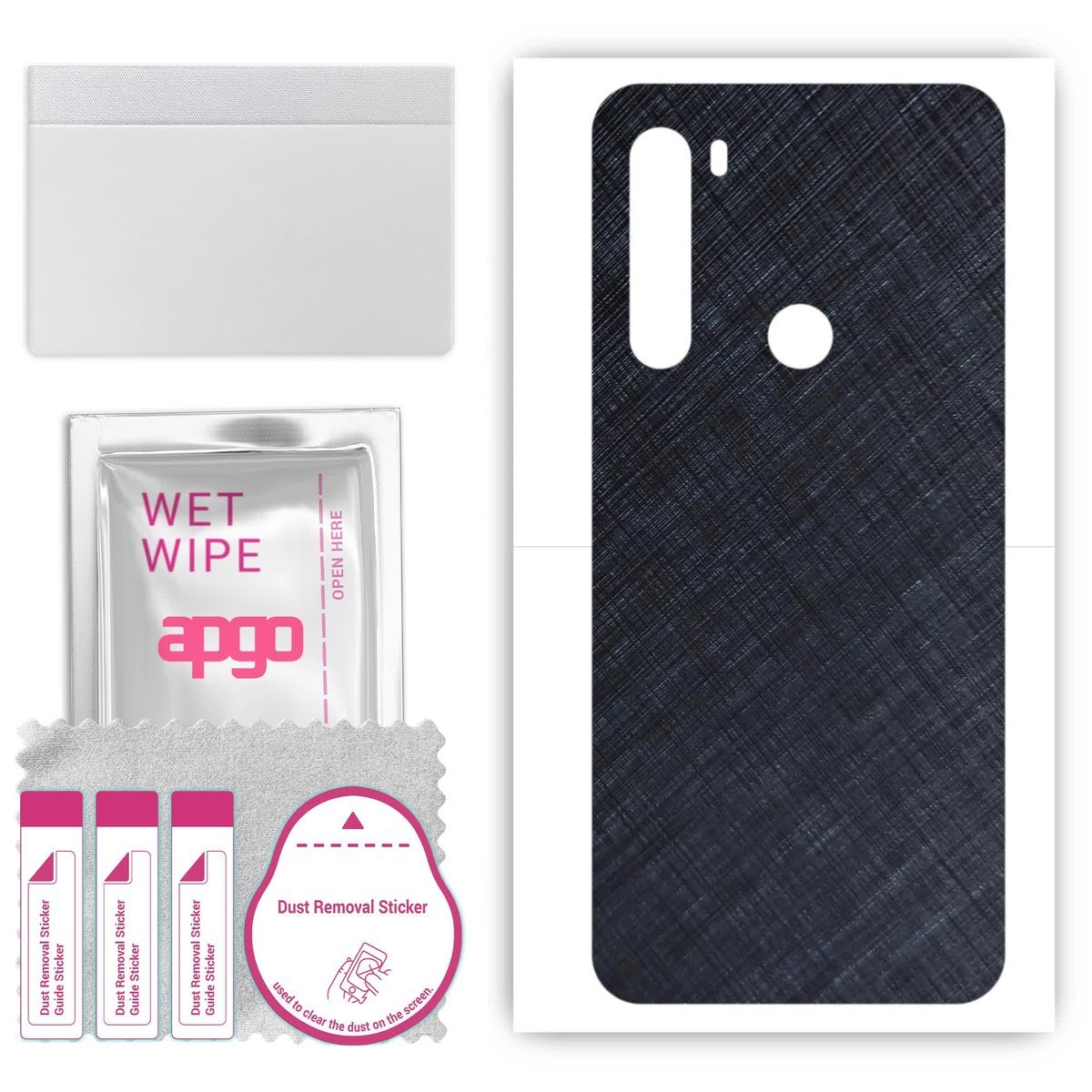 Folia naklejka skórka strukturalna na TYŁ do HTC U20 5G - Tytan Niebieski - apgo SKINS