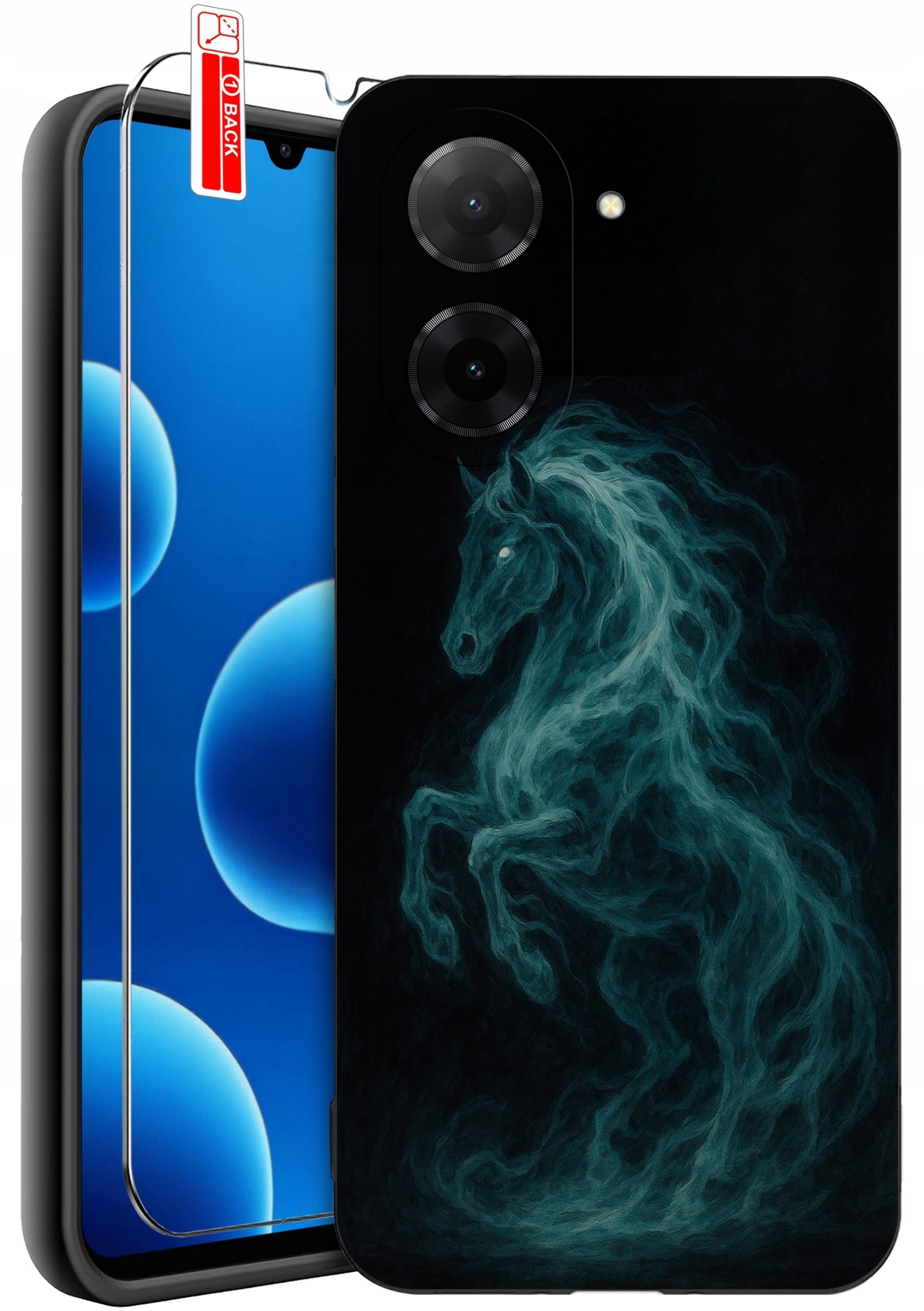 ETUI do Xiaomi Redmi A5 WZORY SILIKONOWE MATT CASE + SZKŁO 9H