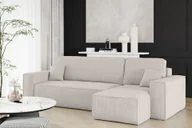 Narożniki - Sofa w kształcie L BEST narożnik tkanina Poso beżowy prawy - miniaturka - grafika 1