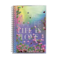 Szkolne artykuły papiernicze - Miquelrius Notatnik confetti a5 - love linia 80 kartek - miniaturka - grafika 1