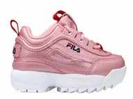 Buty dla dziewczynek - Buty dziecięce Fila 101107773L DISRUPTOR F INF Różowe - miniaturka - grafika 1