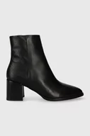 Botki damskie - Calvin Klein botki ALMOND ANKLE BOOT 55 - EPI MN MX damskie kolor czarny na słupku HW0HW01701 - miniaturka - grafika 1