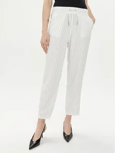 ONLY Spodnie materiałowe Caro Poptrash 15278710 Biały Comfort Fit - Spodnie damskie - miniaturka - grafika 1