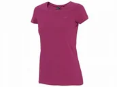 Koszulki i topy damskie - Koszulka damska 4F ciemny róż - miniaturka - grafika 1