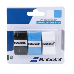 Górna owijka Babolat  My Overgrip X3 Black/Blue/White - Tenis ziemny - miniaturka - grafika 1