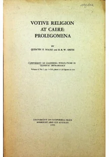 Votive religion at care prolegomena - Książki o kulturze i sztuce - miniaturka - grafika 1