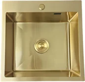 Zlewozmywaki - Zlewozmywak stalowy STELLMAN 5050 Złoty - miniaturka - grafika 1