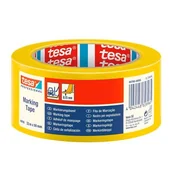 Kleje i inne preparaty budowlane - Tesa Taśma ostrzegawcza 33 m x 50 mm żółta - miniaturka - grafika 1