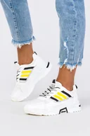 Sneakersy damskie - Białe buty sportowe sneakersy sznurowane Casu 20F7-Y - miniaturka - grafika 1