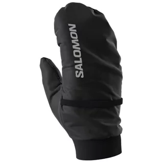 Rękawiczki - Salomon Bonatti wodoodporne rękawiczki unisex, ochrona, oddychalność, odblaskowe detale, głęboka czerń, odblaskowy węgiel drzewny, XLXX - grafika 1