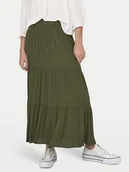 Spódnice - ONLY Spódnica maxi Mikka 15324808 Zielony Regular Fit - miniaturka - grafika 1