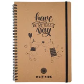 Notesy i bloczki - brulion na spirali ECO KIDS 66B5 w kratkę - miniaturka - grafika 1