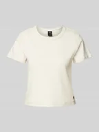 Koszulki i topy damskie - T-shirt z wyhaftowanym logo - miniaturka - grafika 1