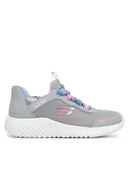 Buty dla dziewczynek - Skechers Sneakersy Bounder-Simple Cute 303585L/GRY Szary - miniaturka - grafika 1