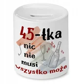 Skarbonki - Skarbonka na Urodziny 45 45te 45-te na Prezent z Nadrukiem ze Zdjęciem - miniaturka - grafika 1