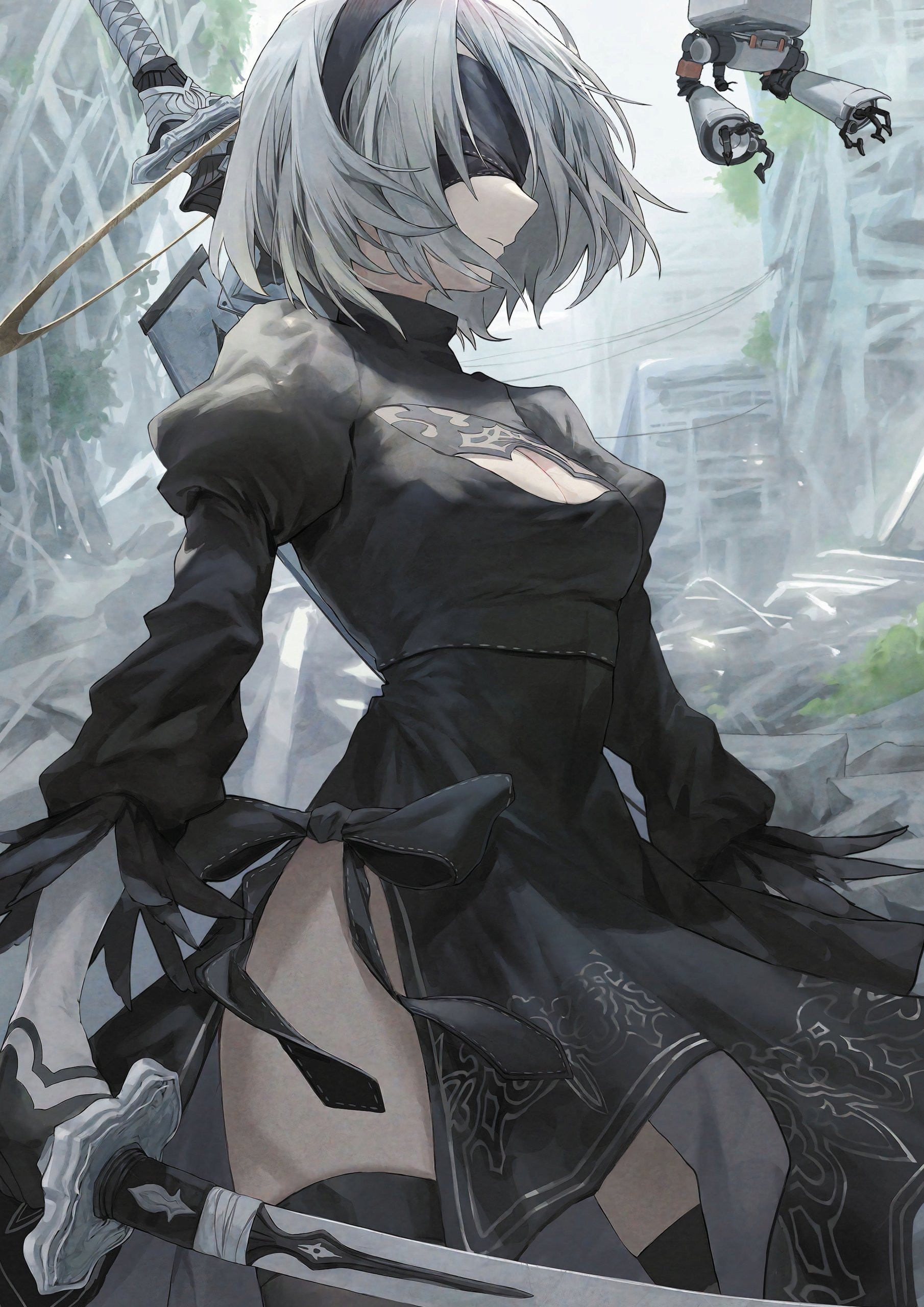 Plakat A3 Nier: Automata Anime Gra 2B