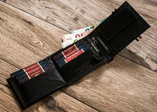 Lumarko Zestaw Prezentowy: Czarny Skórzany Portfel Męski I Etui Na Karty ! - Portfele - miniaturka - grafika 6