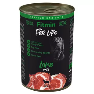 FITMIN - For life dog lamb jagnięcina dla psa puszka 400g - Mokra karma dla psów - miniaturka - grafika 2