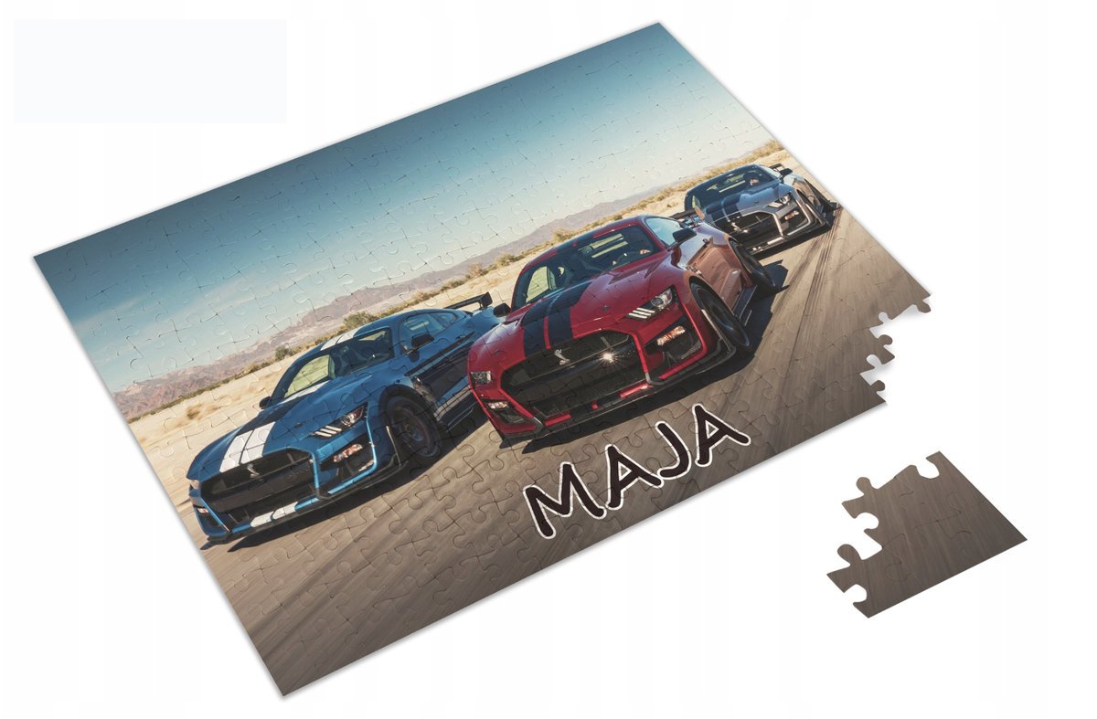 PUZZLE Auto Ford Mustang GT + IMIĘ Pudełko 120 el. #9