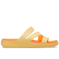 Klapki i japonki damskie - Klapki Crocs Getaway Strappy 209587-78Z - żółte - miniaturka - grafika 1