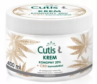 Kremy do twarzy - DermaProfil SP. Z O.O. Cutis Ł krem konopny 20% + CBD do pielęgnacji i aktywnej regeneracji skóry atopowej, alergicznej z objawami łuszczycy 400 ml - miniaturka - grafika 1