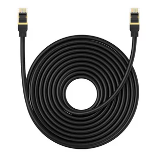 Kabel sieciowy kat. 8 Baseus Ethernet RJ45, 40Gbps, 10m (czarny) - Kable miedziane - miniaturka - grafika 2