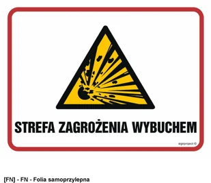 SIGNPROJECT NB008 - Strefa zagrożenia wybuchem 800x600 - Tablice BHP - miniaturka - grafika 1