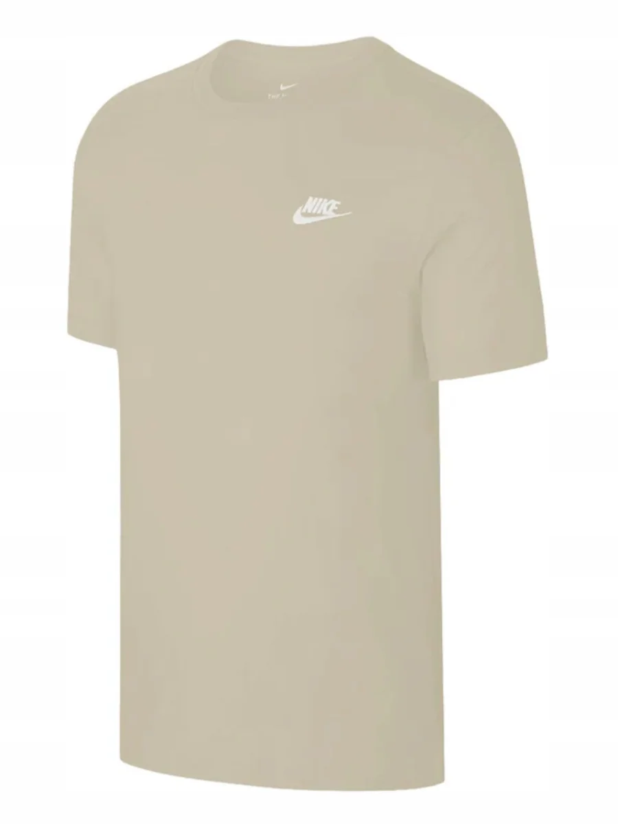 KOSZULKA NIKE NSW CLUB AR4997-105 t-shirt krótki rękaw beżowa bawełniana S