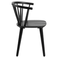 Krzesła - Ida krzesło stołowe drewno czarne. - miniaturka - grafika 1