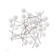 Zabawki kreatywne - Owoce ostrokrzewu brokat 1,2cm białe 24 szt. - miniaturka - grafika 1