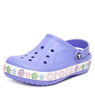 Klapki Crocs BAYABAND CLOG K 211302-5PY Fioletowy - Buty dla dziewczynek - miniaturka - grafika 1