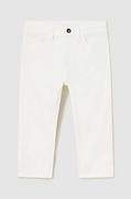 Spodnie i spodenki dla chłopców - Mayoral spodnie niemowlęce slim fit kolor biały gładkie - miniaturka - grafika 1