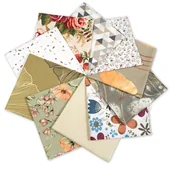 Pasmanteria - Zestaw tkanin na Patchwork 20 szt. 40 x 40 cm - beż/brąz/dorosły - miniaturka - grafika 1