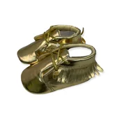 Buciki dla niemowląt - Śliczne złote półbuciki dziewczęce juDANZY 6/9m - miniaturka - grafika 1