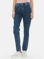 Spodnie damskie - Pepe Jeans Jeansy PL204591 Niebieski Tapered Fit - miniaturka - grafika 1