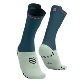 Skarpetki kolarskie - COMPRESSPORT Skarpetki rowerowe PRORACING SOCKS V4 BIKE stargazer/aqua/fluo red - miniaturka - grafika 1