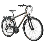 Rowery - Rower trekkingowy INDIANA X-Road 1.0 M23 28 cali męski Brązowy - miniaturka - grafika 1